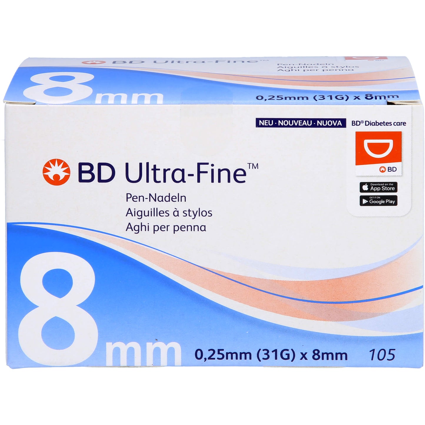 BD ULTRA-FINE pen needles 8 mm 31 G 0.25 mm