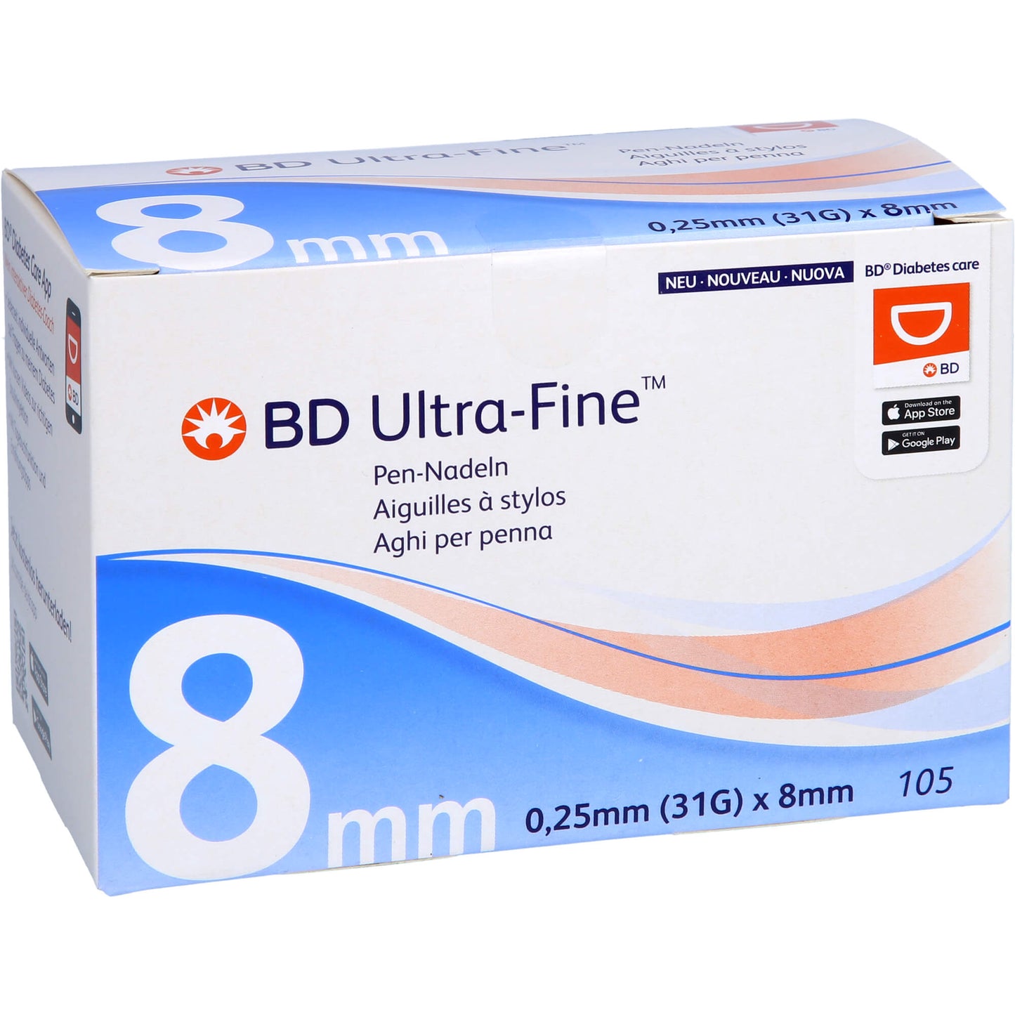 BD ULTRA-FINE pen needles 8 mm 31 G 0.25 mm