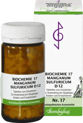BIOCHEMISTRY 17 Manganum sulfuricum D 12 tablets UK