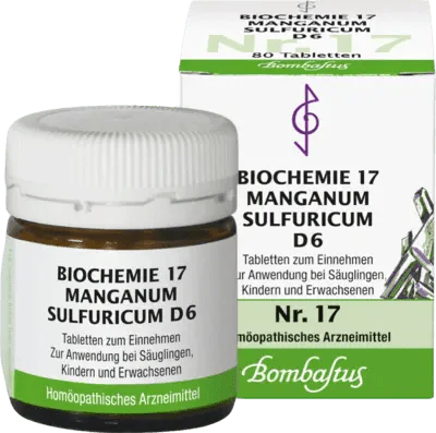 BIOCHEMISTRY 17 Manganum sulfuricum D 6 tablets UK