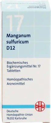 BIOCHEMISTRY DHU 17 Manganum sulfuricum D 12 tabl. UK