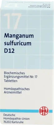 BIOCHEMISTRY DHU 17 Manganum sulfuricum D 12 tabl. UK