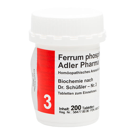 BIOCHEMISTRY Adler 3 Ferrum phosphoricum D 12 tablets