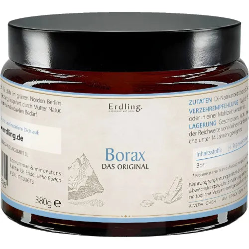 BORAX POWDER Sodium tetraborate pure vegan Erdling 380 g