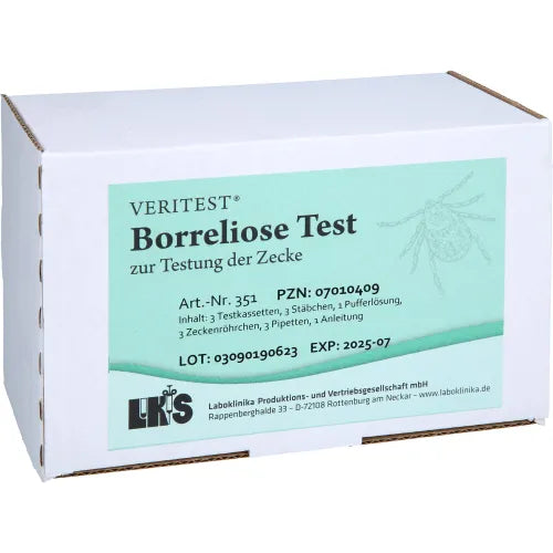 BORRELIOSE test for testing the tick test card