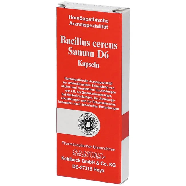 Bacillus cereus, Latensin D6 = weak (Bacillus cereus D6) capsules UK