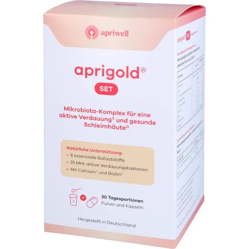 Bacterial cultures, biotin,calcium, VEGAN, APRIGOLD Set Powder+Capsules