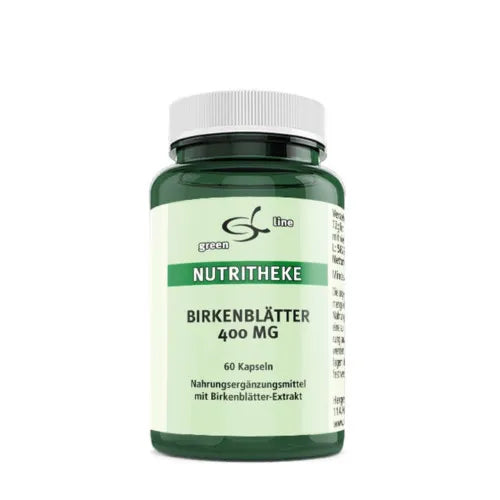Birch leaves 400 mg capsules, 60 count