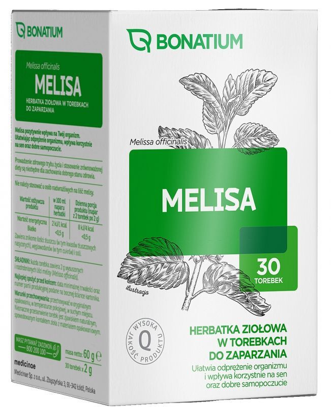 Stress and anxiety, promote sleep, improve appetite, Bonatium Melisa