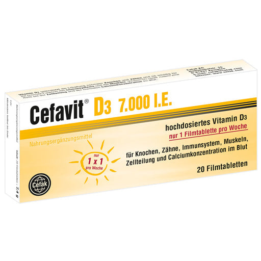 CEFAVIT Vitamin D3 7,000 IU film-coated tablets UK