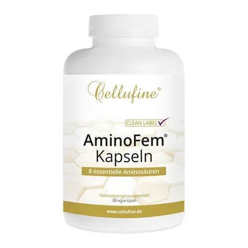 CELLUFINE AminoFem 8 essential amino acids 500 mg vegan caps. 300 pieces