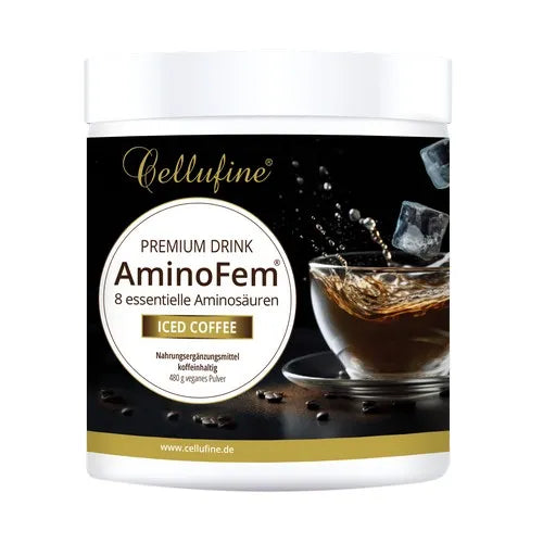 CELLUFINE AminoFem 8 essential amino acids Drink Iced Coffee