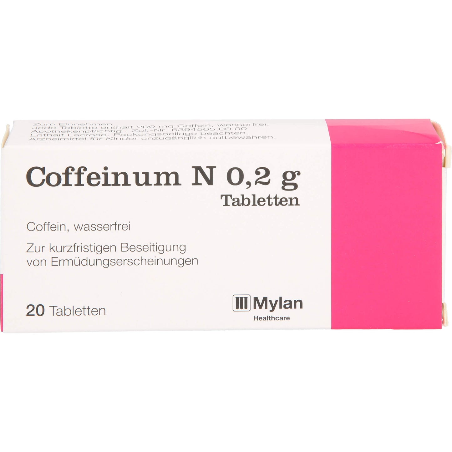 COFFEINUM N 0.2 g tablets 20 pc Caffeine, elimination of signs of fatigue