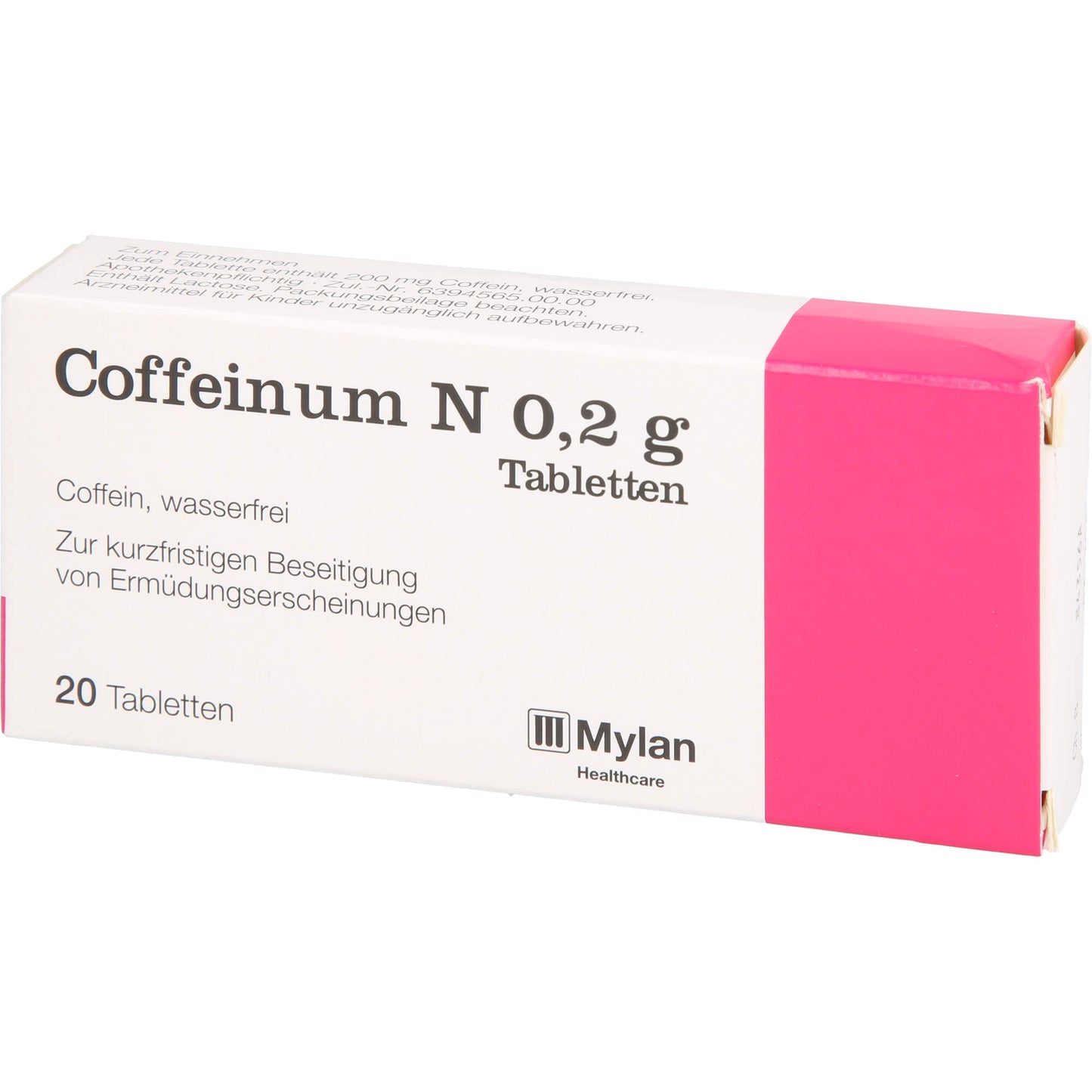 COFFEINUM N 0.2 g tablets 20 pc Caffeine, elimination of signs of fatigue