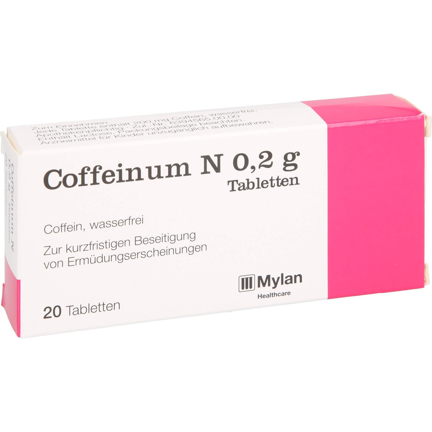 COFFEINUM N 0.2 g tablets 20 pc Caffeine, elimination of signs of fatigue