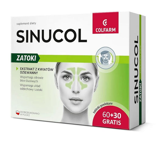 COLFARM Sinucol Sinuses 60 + 30 tablets UK
