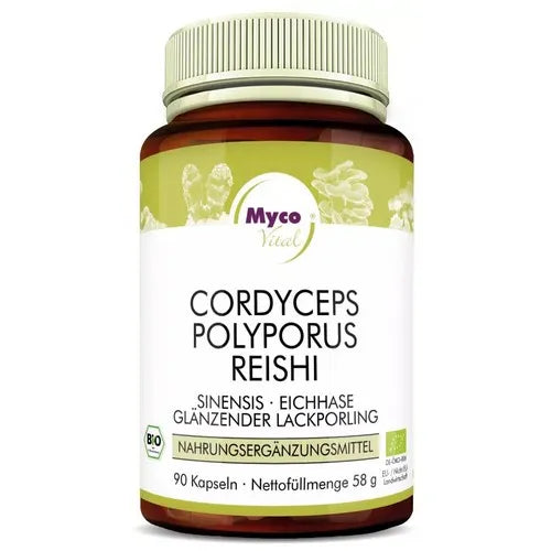 CORDYCEPS POLYPORUS Reishi Organic Mushroom Powder Capsules