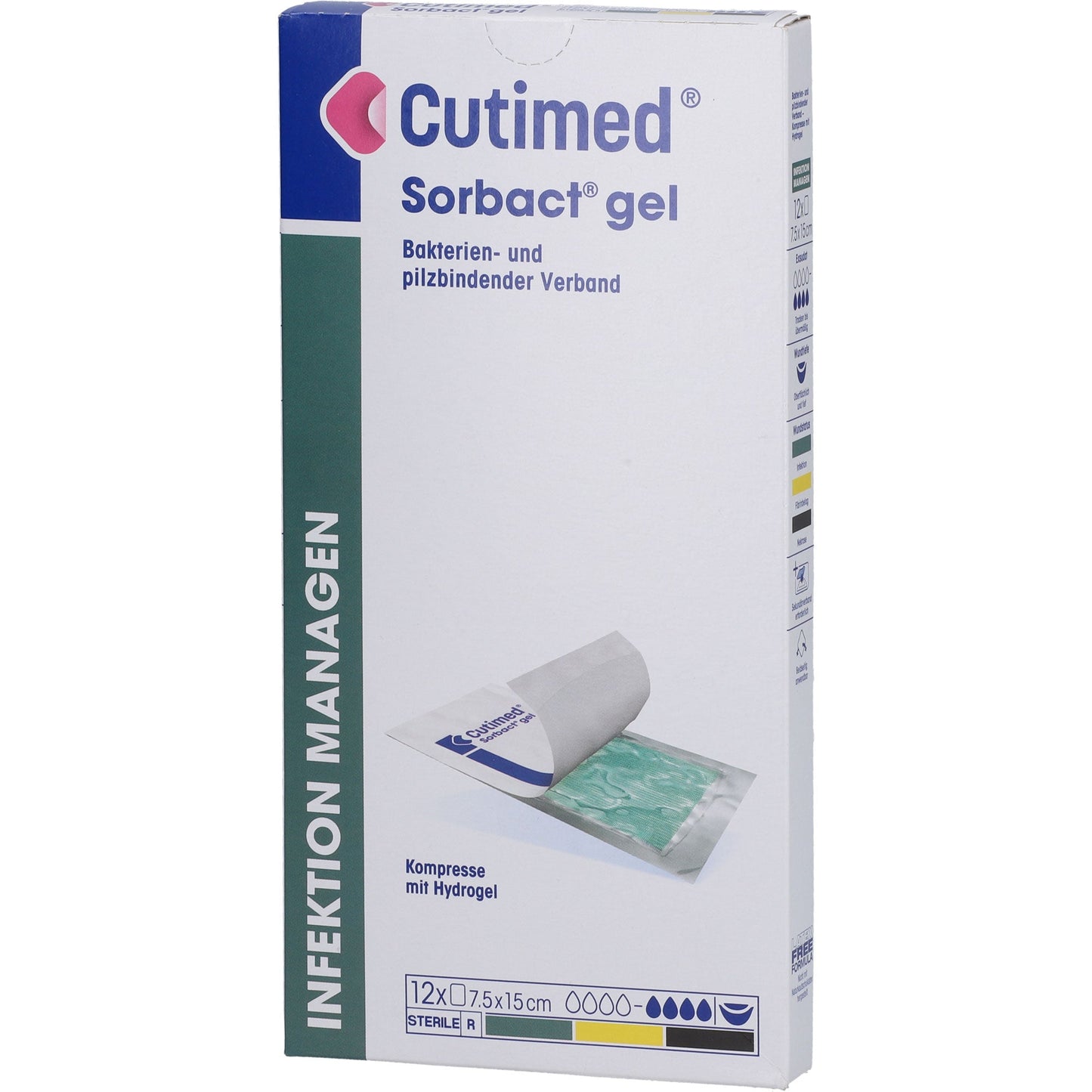 CUTIMED Sorbact Gel compresses 7.5x15 cm
