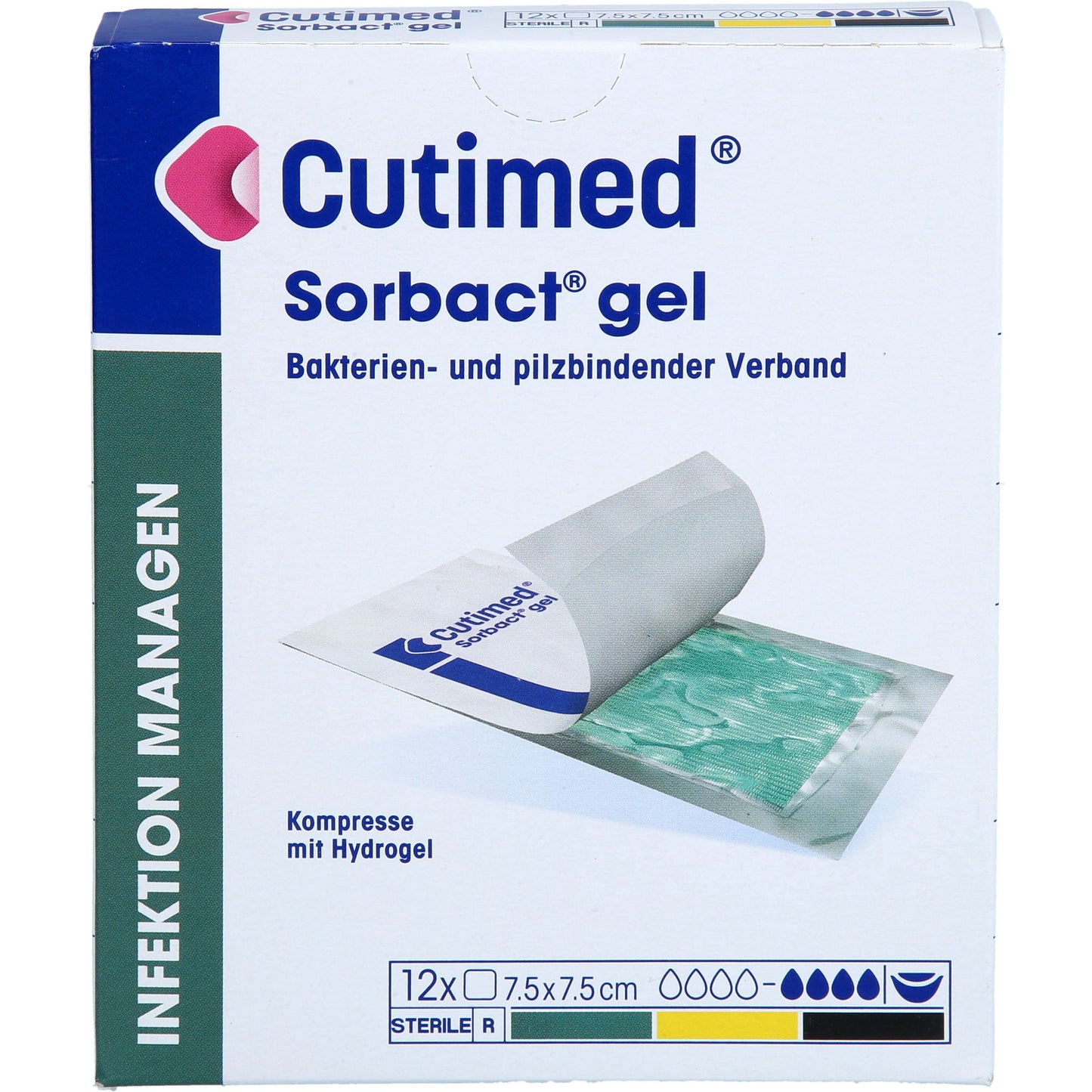 CUTIMED Sorbact Gel compresses 7.5x7.5 cm