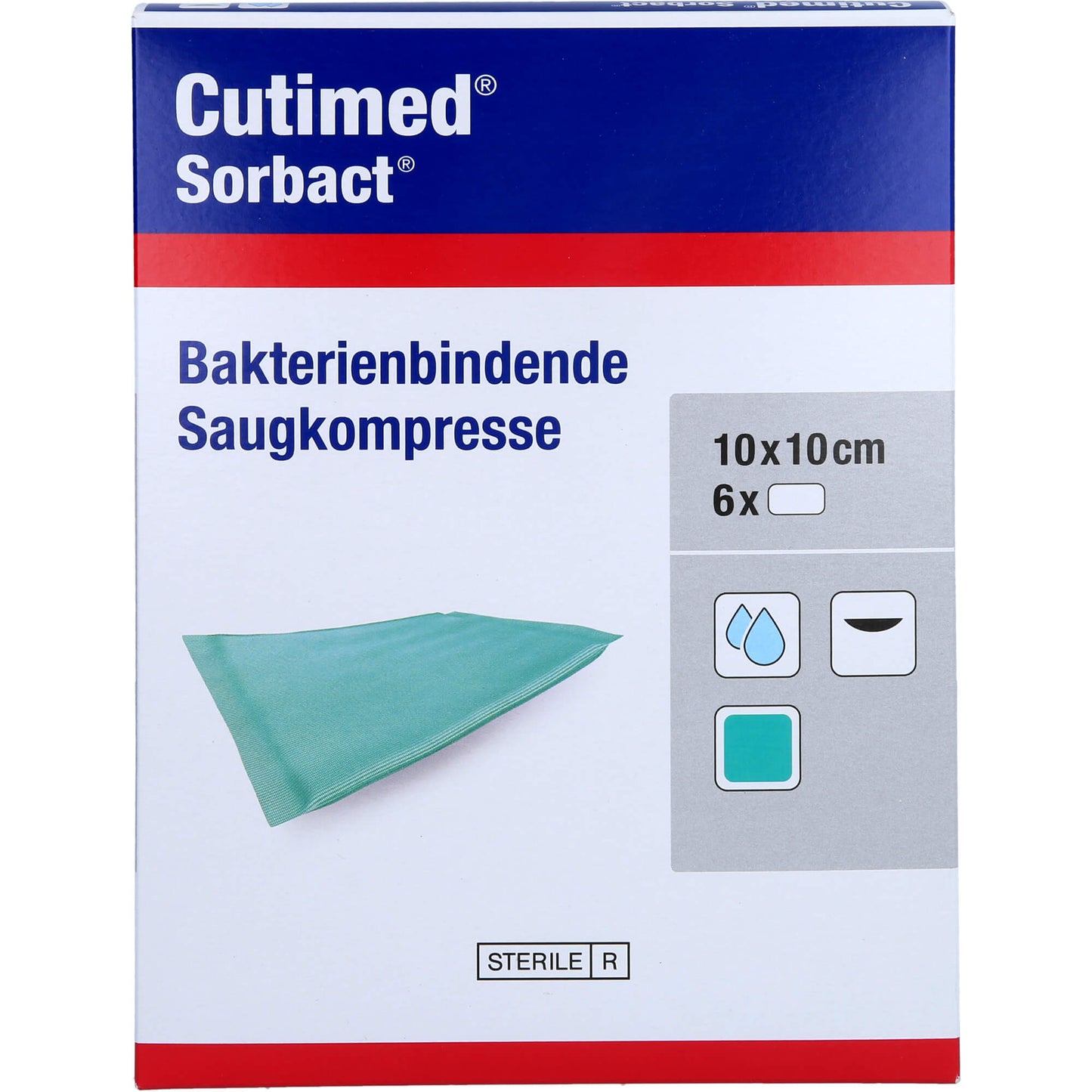 CUTIMED Sorbact absorbent compresses 10x10 cm