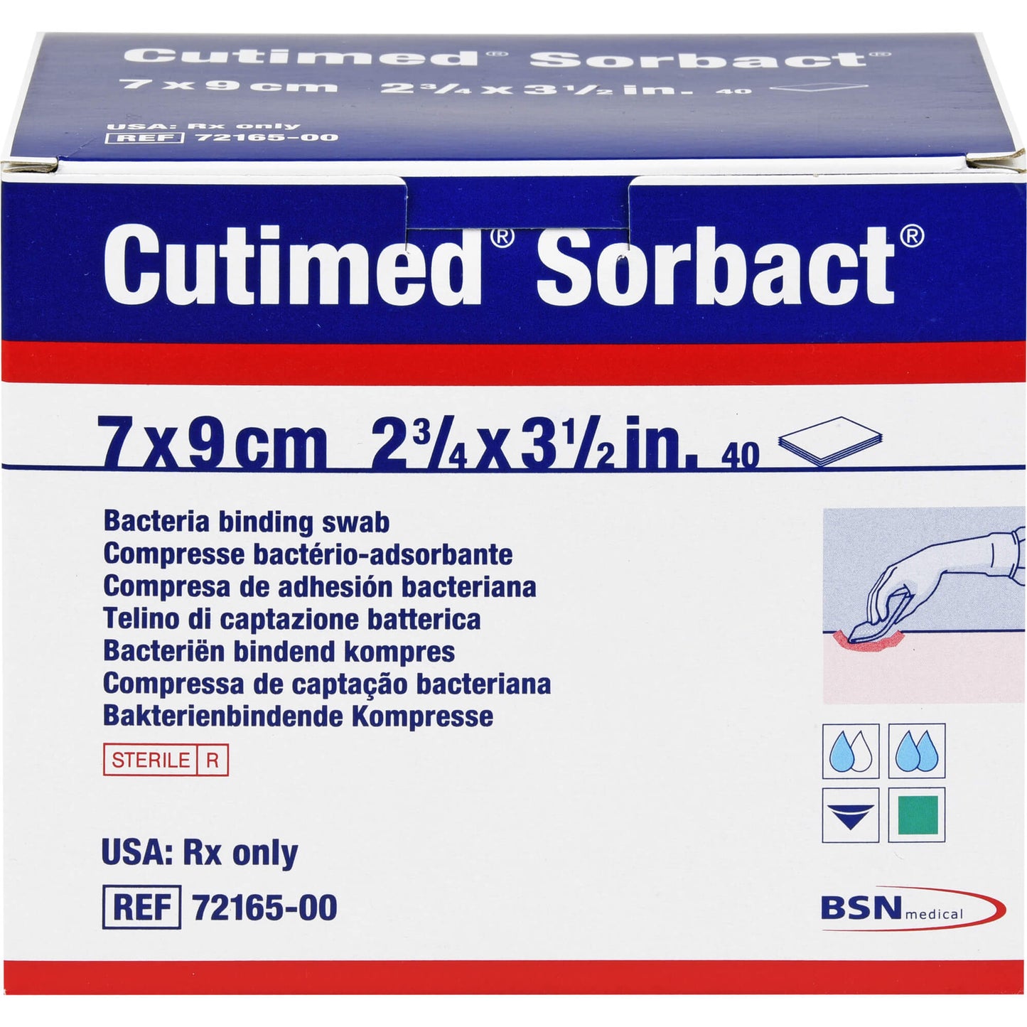 CUTIMED Sorbact compresses 7x9 cm