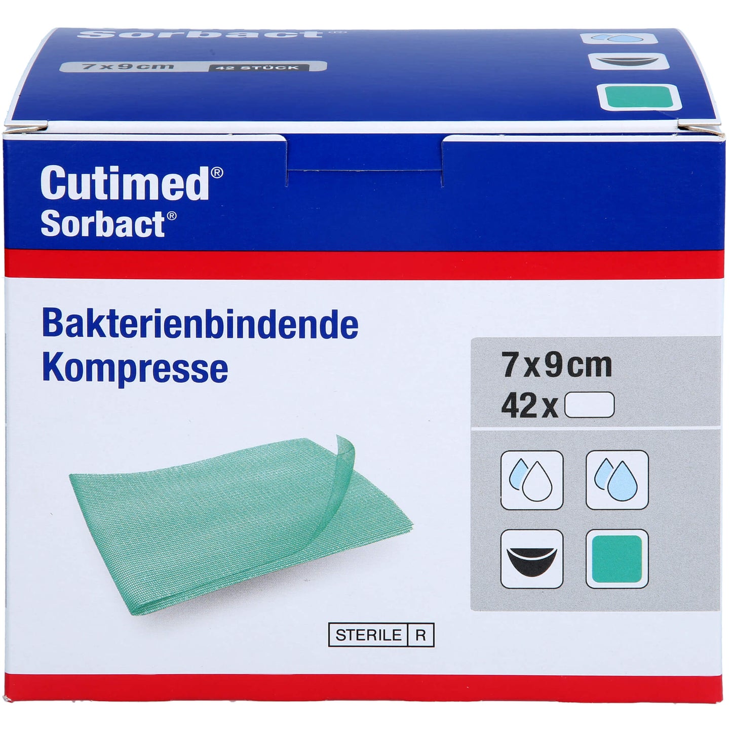 CUTIMED Sorbact compresses 7x9 cm
