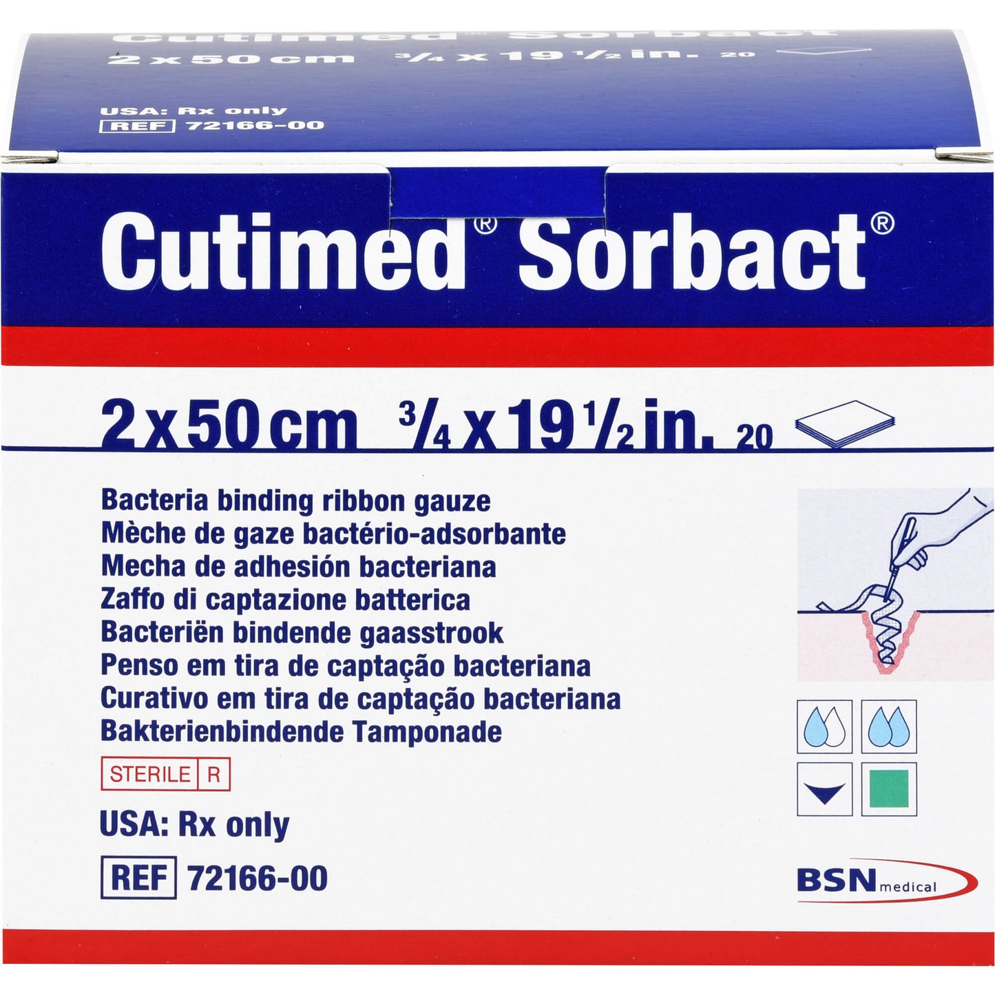 CUTIMED Sorbact tamponades 2x50 cm