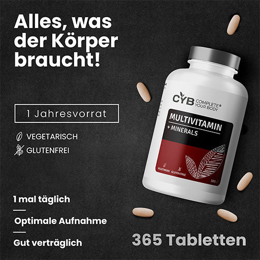 CYB Multivitamins & Minerals high-dose tablets