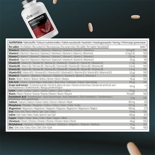 CYB Multivitamins & Minerals high-dose tablets