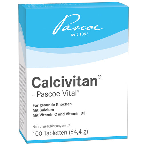 Calcium and vitamins C and D3, CALCIVITAN Pascoe Vital tablets