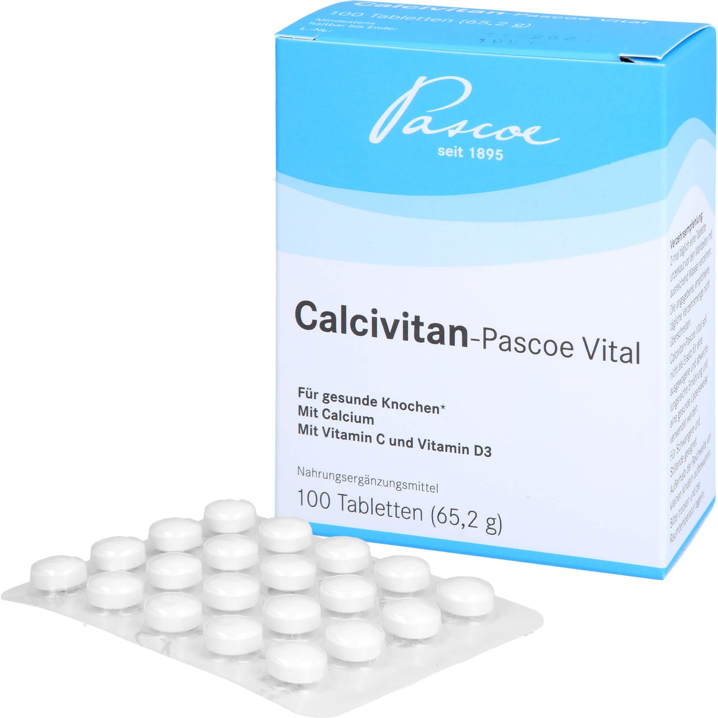 Calcium and vitamins C and D3, CALCIVITAN Pascoe Vital tablets