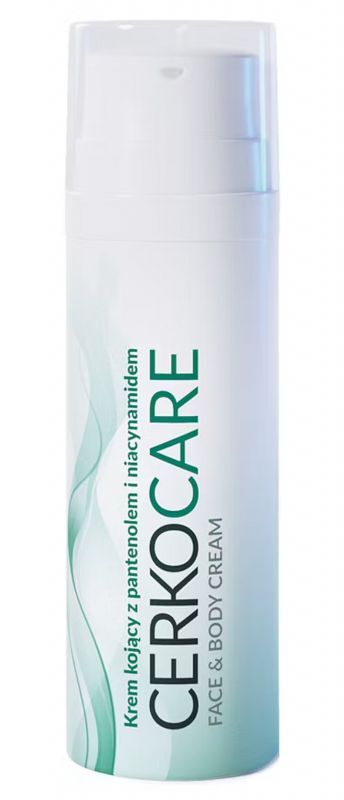 Cerkocare soothing cream with panthenol and niacinamide for body and face