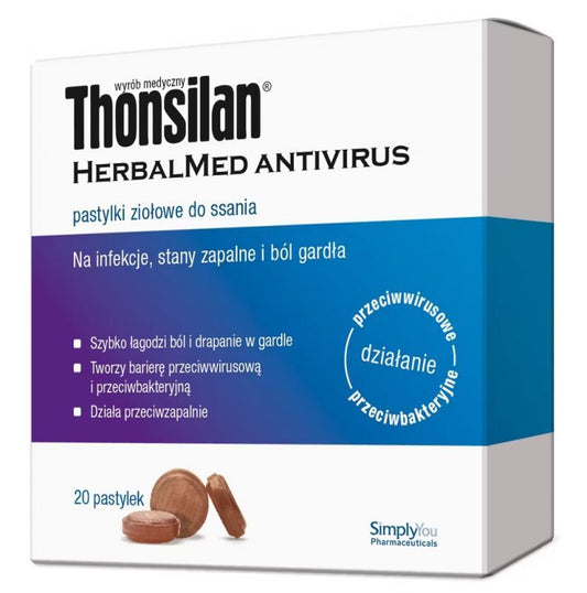 Children aged 3 to 12 years, Thonsilan Herbalmed Antivirus 20 lozenges