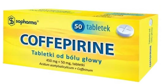 Coffepirine Headache tablets 450 mg + 50 mg 50 tablets