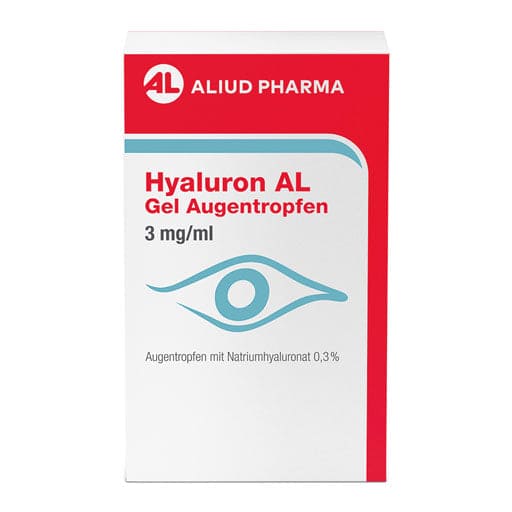 Concentrated hyaluronic acid, HYALURON AL Gel eye drops 3 mg