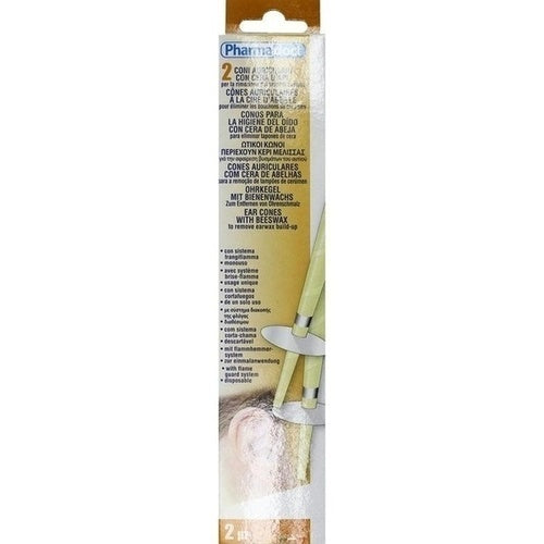 Conical ear candles with beeswax, 2 pieces