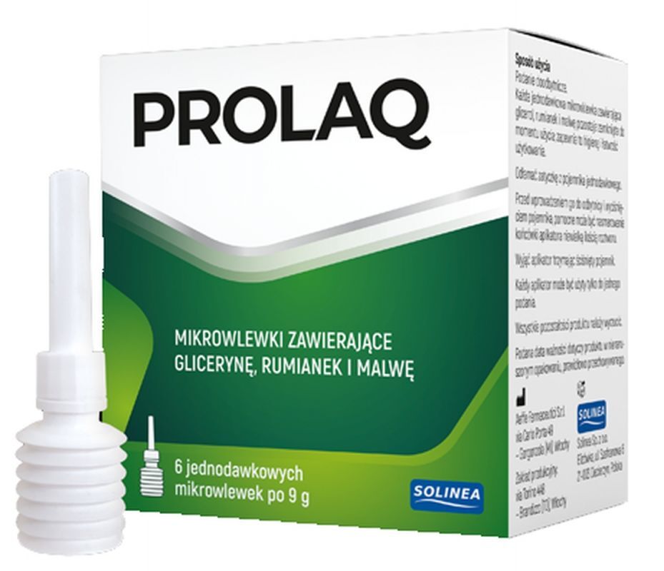 Constipation treatment, Prolaq rectal microenemas