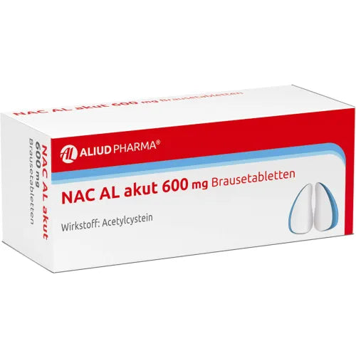 Coughing in cases of cold-related bronchitis, NAC AL acute 600 mg effervescent tablets