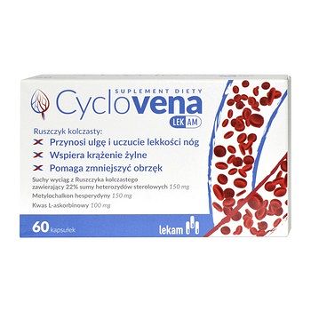 Cyclovena x 60 capsules, edema, varicose veins