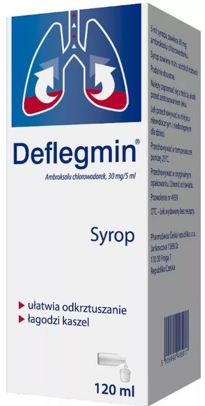 DEFLEGMIN 30mg / 5ml syrup 120ml 1+ years, ambroxol syrup for kids