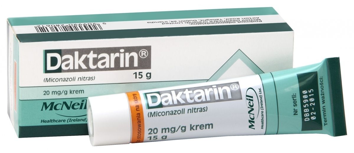 Daktarin cream 15g skin fungal infections caused by dermatophytes and yeasts