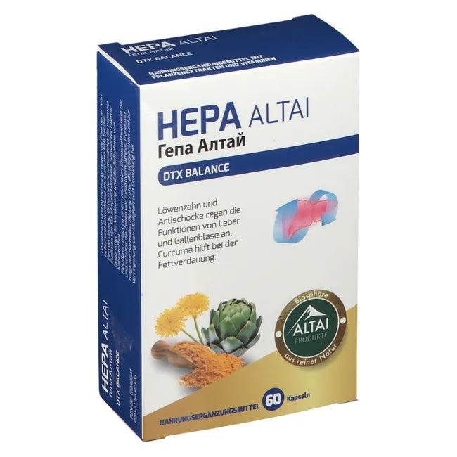 Dandelion, artichoke for the liver, allbladder, Turmeric, HEPA ALTAI capsules