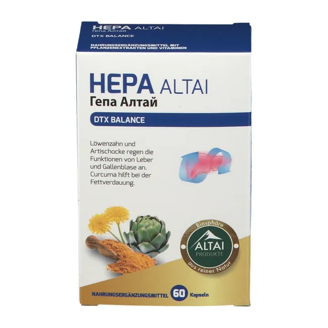 Dandelion, artichoke for the liver, allbladder, Turmeric, HEPA ALTAI capsules
