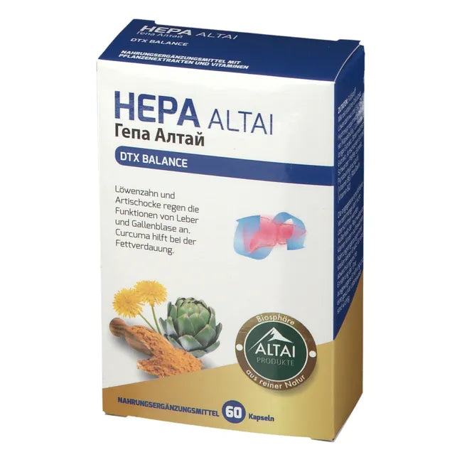 Dandelion, artichoke for the liver, allbladder, Turmeric, HEPA ALTAI capsules