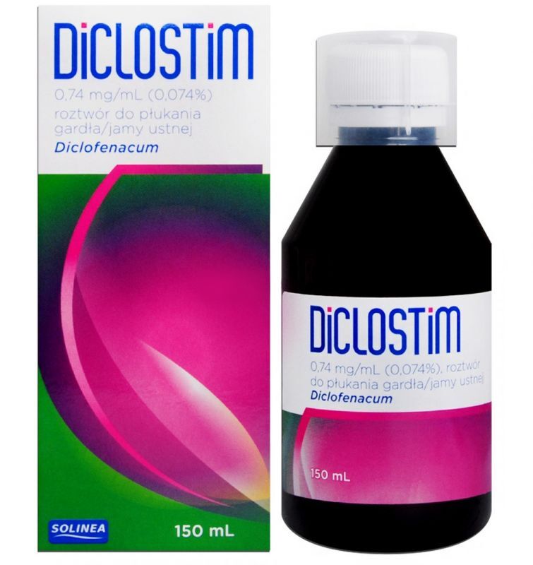 Diclostim for rinsing the mouth and throat