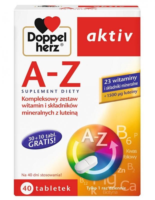 Doppelherz AKTIV AZ Retard, Lutein, iodine, Chromium, Molybdenum, Selenium