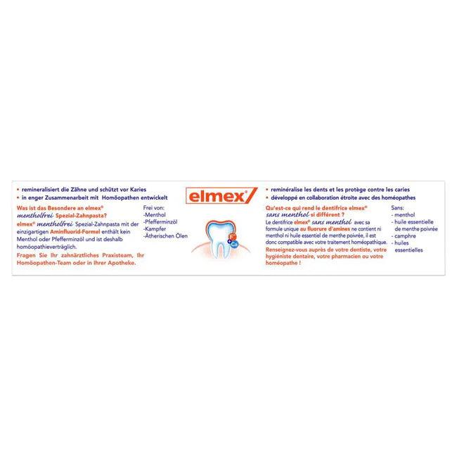 ELMEX menthol-free toothpaste with folding box UK