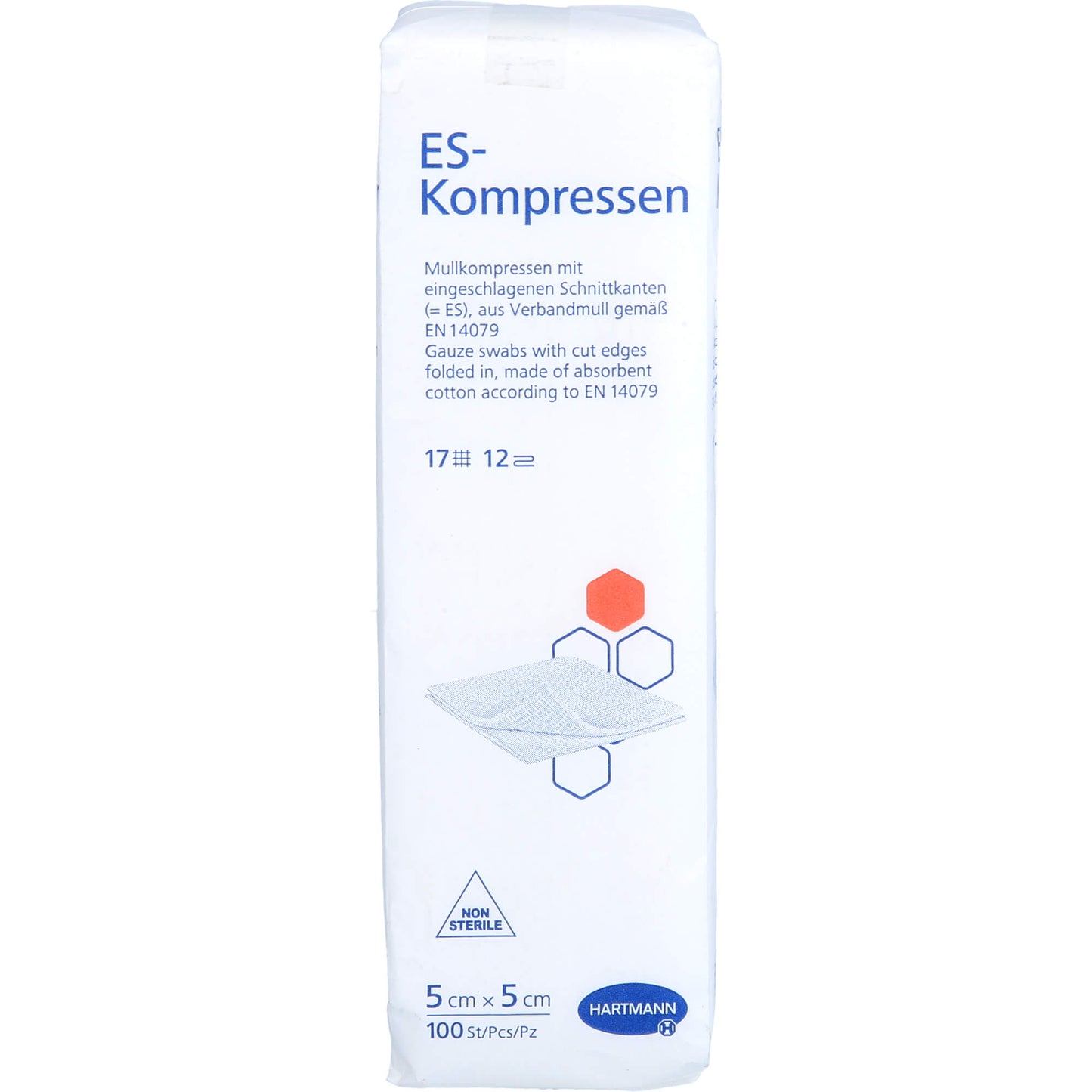 ES-COMPRESSES non-sterile 5x5 cm 12-ply