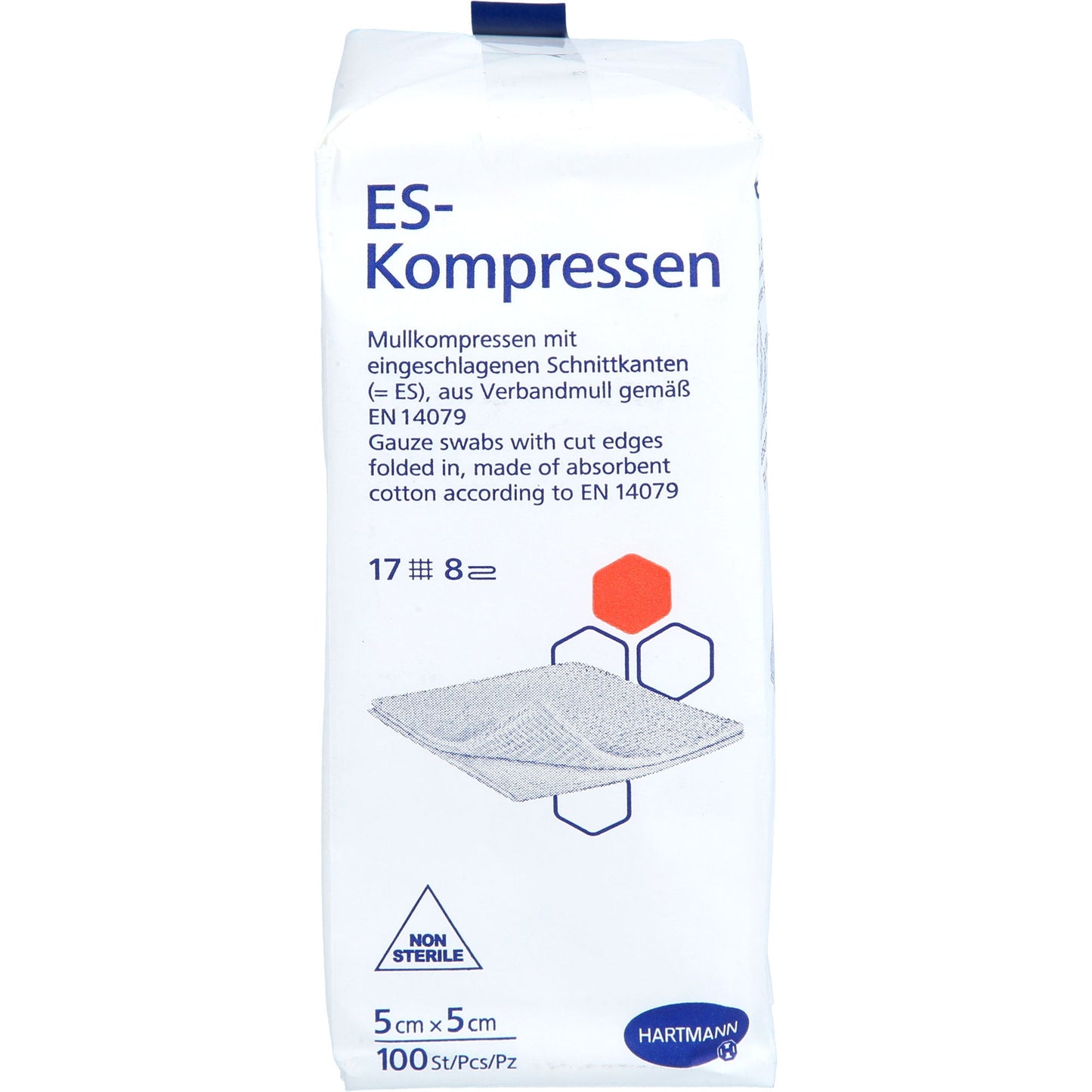 ES-COMPRESSES non-sterile 5x5 cm 8-ply