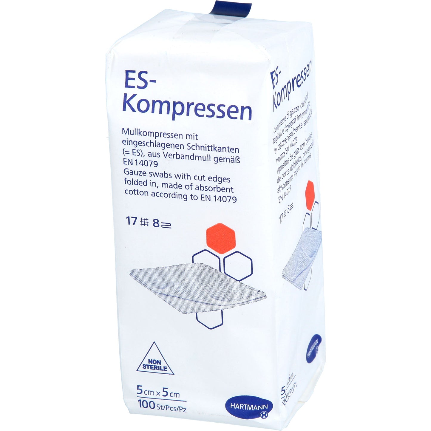 ES-COMPRESSES non-sterile 5x5 cm 8-ply